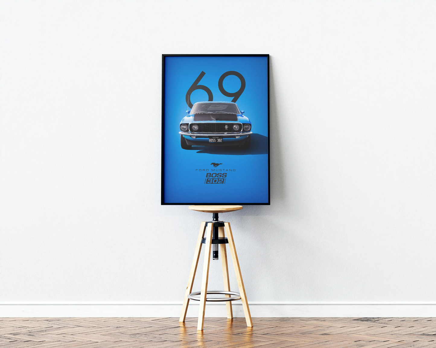 Ford Mustang Boss 302 Blue Poster