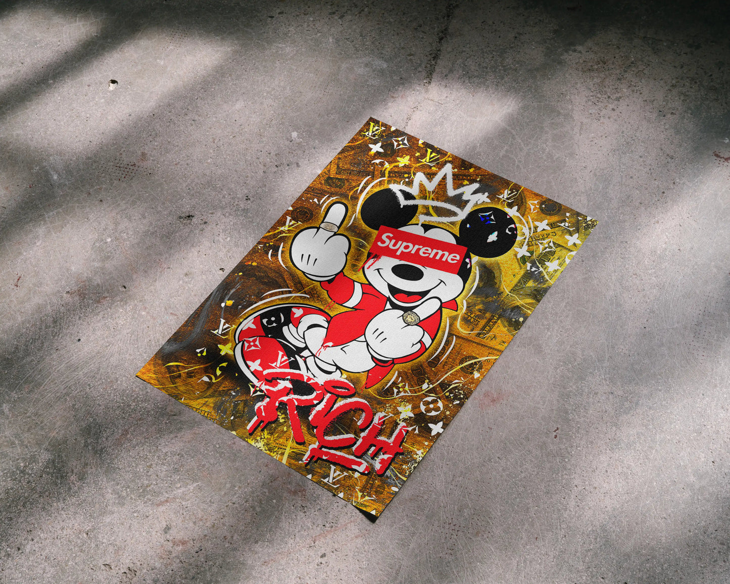 Mickey Supreme Rich Poster