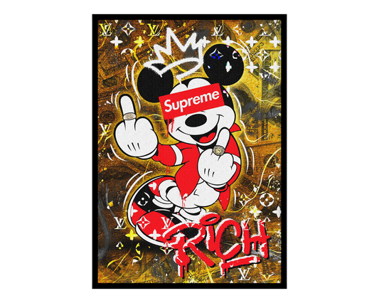 Mickey Supreme Rich Poster